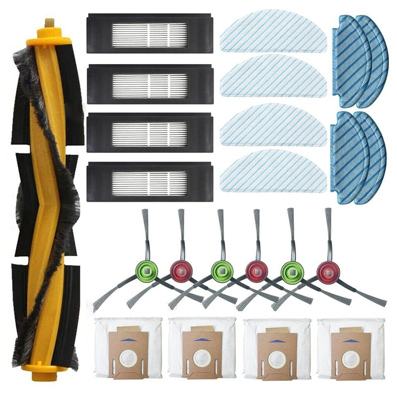 [Australia - AusPower] - Accessories Kit for Yeedi Vac/Vac Max Vac 2 Pro Station Robotic Vacuum Cleaner, 1 Main Brush,6 Side Brushes,4 Hepa Filter,4 Disposable mopping Pad,4 Washable Mop Pads,4 Dust Bags (Set 3) Set 3 