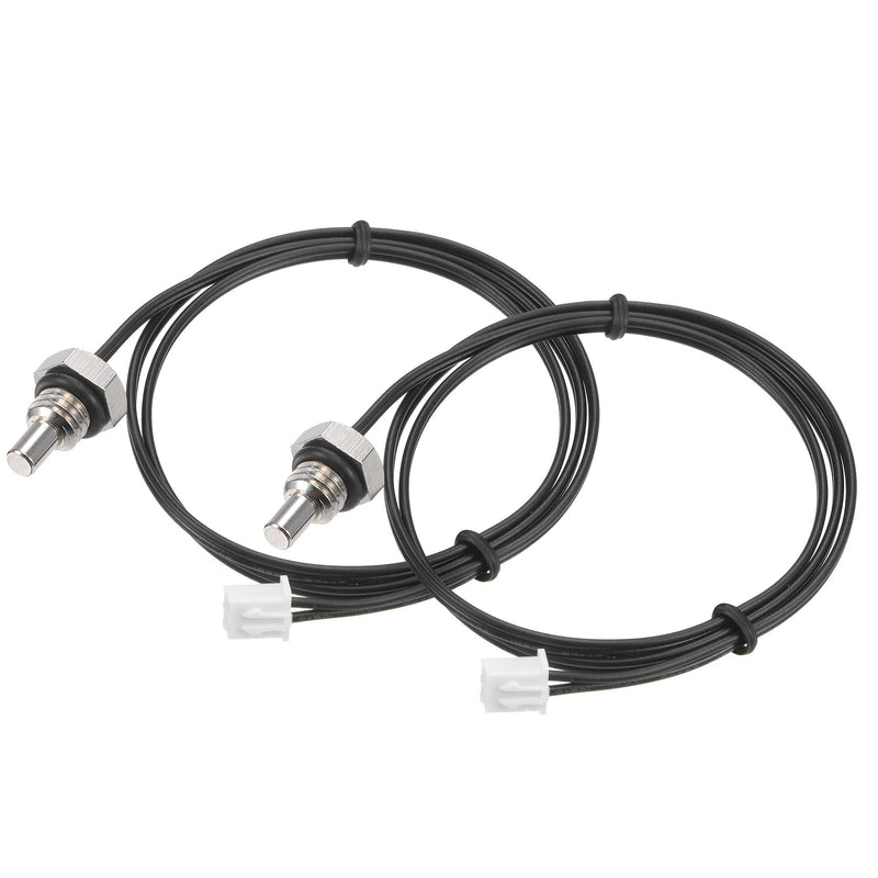 [Australia - AusPower] - uxcell 2pcs 10K Temperature Sensor Probe, M8 NTC Thermal Sensor Probe Cable 50cm 