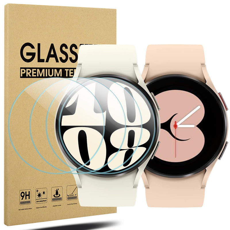 [Australia - AusPower] - Suoman 4-Pack for Samsung Galaxy Watch 6 40mm / Galaxy Watch 5 40mm / Galaxy Watch 4 40mm Screen Protector, [Perfectly Fit] Tempered Glass Protector for Galaxy Watch 6/5 / 4 (40mm) Smartwatch Clear*4 