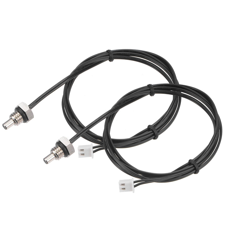[Australia - AusPower] - uxcell 2pcs 50K Temperature Sensor Probe, M8 NTC Thermal Sensor Probe Cable 1m 