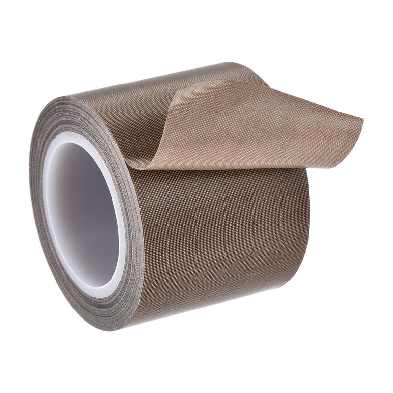 uxcell Heat Resistant Tape High Temperature Heat Transfer Tape PTFE Film Adhesive Tape 50mm Width 10m 33ft Length Brown