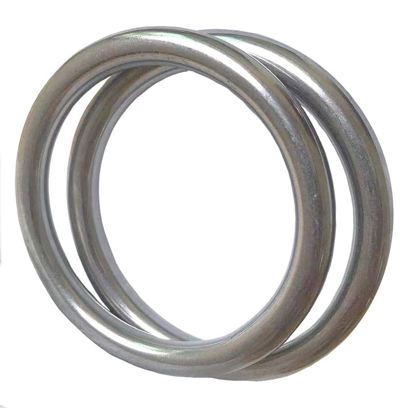 [Australia - AusPower] - 3" Metal O-Ring, 2 Pack 304 Seamless Welding Stainless Steel Rings Heavy Duty Smooth Solid Multi-Purpose Big Ring for for Crafts, 8mm x 60mm 