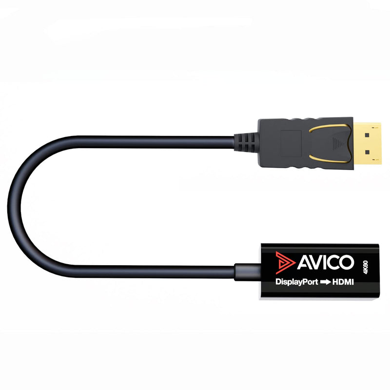 [Australia - AusPower] - Avico DisplayPort 1.2 to HDMI 2.0 Adapter – 4K 60hz HDR – 2K 144hz – 1080P 240hz – 6ft Cable – for Monitors, TVs, PCs, MacBooks, Projectors 