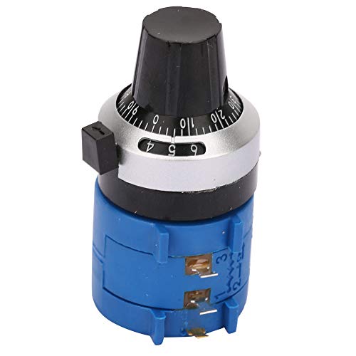Rotary Potentiometer Knob, 500 Ohm Linear Variable Resistance Rotary Switch, 2 W Wire-Wound Precision Button Potentiometer, with Rotary Control, for Industrial Control Devices