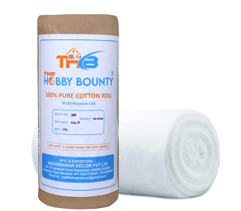[Australia - AusPower] - Pure Cotton Roll 100% High Absorbent Organic and Soft Multipurpose Use for Makeup Remover Medical Use Cotton Salon Beauty Use for Baby Care (100 Gram) 100 Gram 