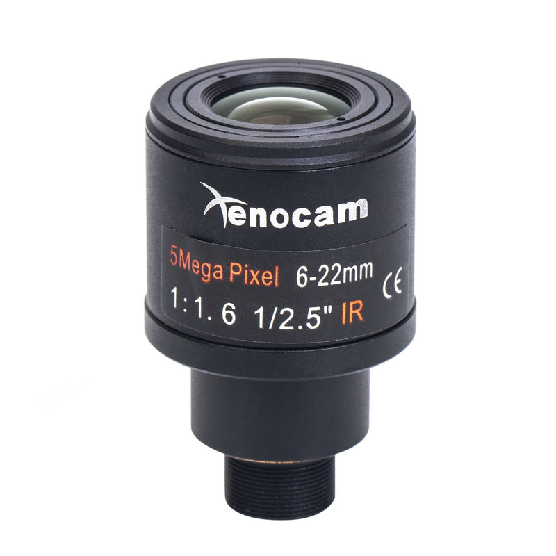 [Australia - AusPower] - 6-22mm 5.0 Megapixel 1/2.5" IR F1.6 CCTV Video Vari-Focal Zoom Lens for CCTV Security Camera 6-22mm 