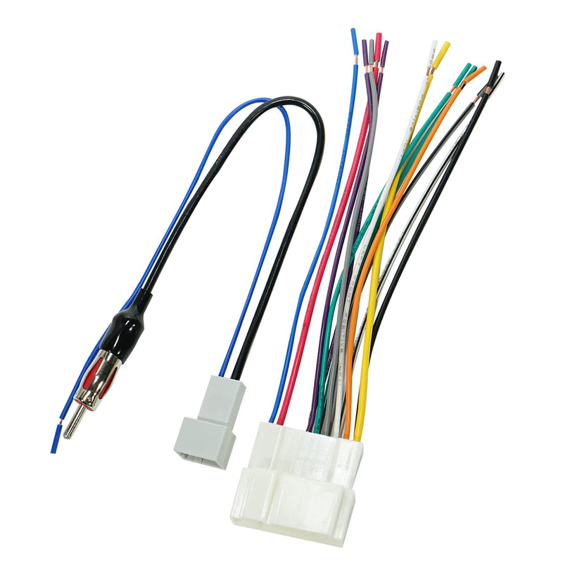 [Australia - AusPower] - RED WOLF Radio Wiring Harness + Antenna Wire Adapter Compatible with Honda Civic/CR-V/Odyssey/Accord/Pilot/1998-2008, Acura TL/RSX/RDX 1999-2006 for Aftermarket Stereo Installation 98-08 harness + antenna adapter 