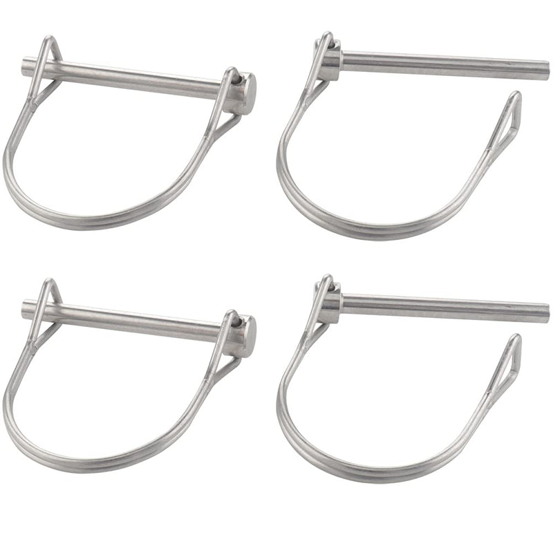 [Australia - AusPower] - 4 Pcs Tiny Safety Coupler Pin 3/16" x 1.97"(4.8mm x 50mm), Full Marine grade 316 stainless steel Shaft Locking Pin, Small Pins Please check The size first 
