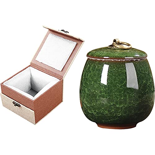 Small Keepsake Urn for Human Ashes with Velvet Box Pet Keepsake Urn Small Cremation Urns Mini Funeral Urn Decorative Urns for Home Decor Fits a Small Amount of Cremated Remains Jade Green