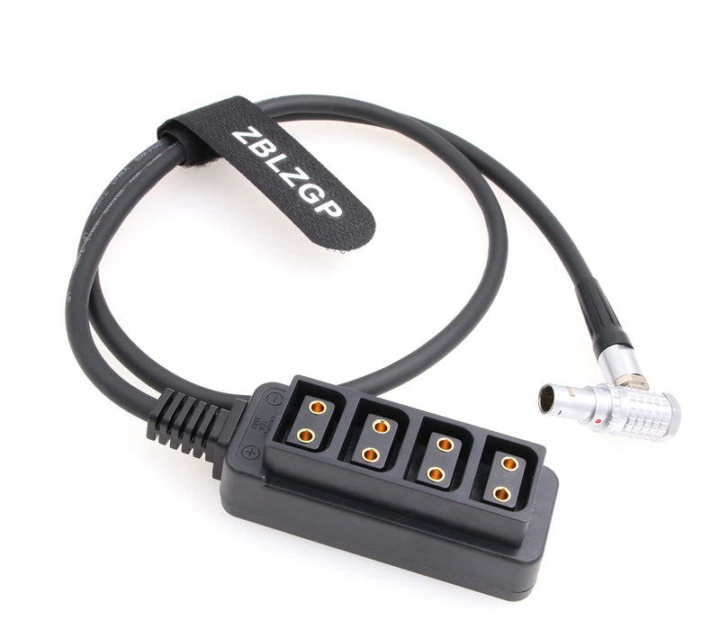 [Australia - AusPower] - ZBLZGP Right Angle 2 Pin Male to 4 D-tap Female Splitter 12V Ooutput Cable for ARRI RED DSMC2/TILTA 