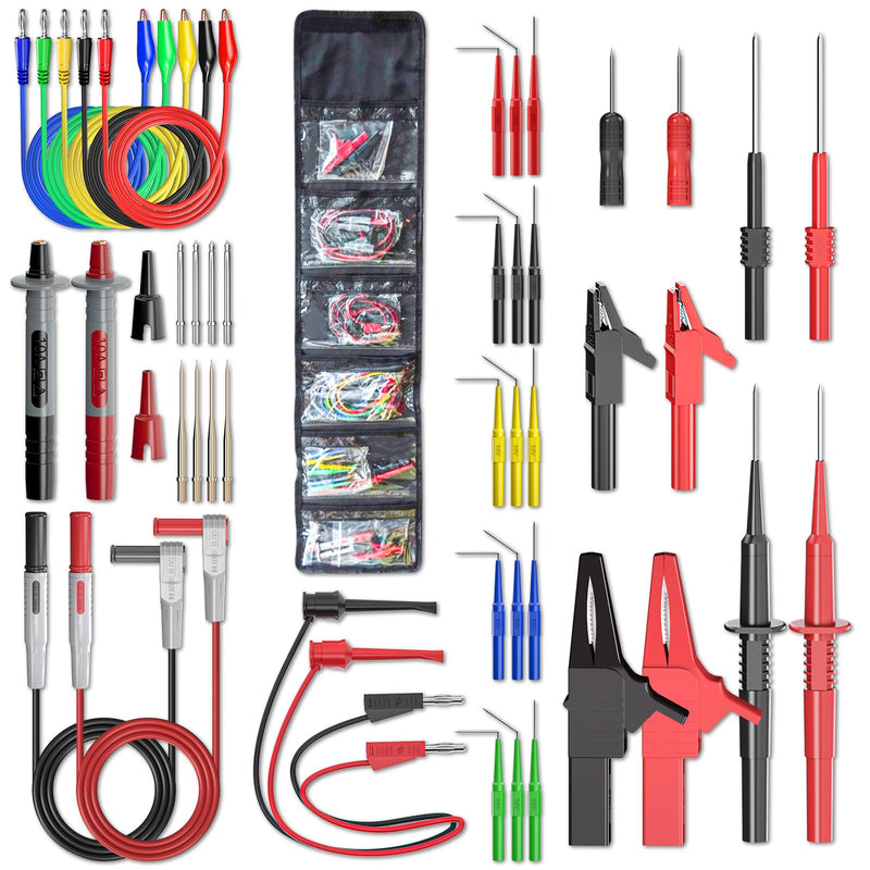 [Australia - AusPower] - Goupchn Multimeter Test Leads Kit with Replaceable Probes Set, Banana Plug to Test Hook Leads, Alligator Clips and Wire Piercing Probes for Electrical Testing, Automotive Diagnostic 47PCS 