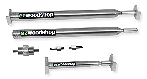 ezwoodshop extendable measuring stick pinch tool for woodworking and carpentry, no-number design