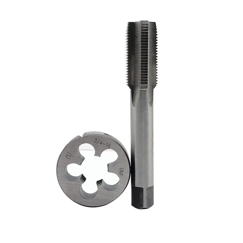 3/4“-16 UNF Tap and Die Set, Machine Thread Tap and Round Thread Die Right Hand (3/4-16) 3/4-16