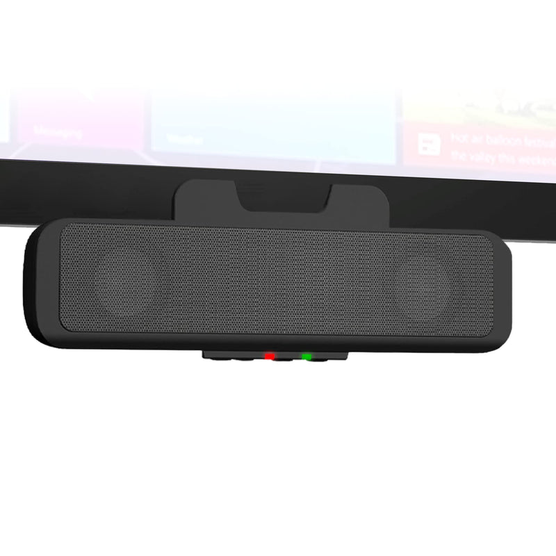 [Australia - AusPower] - Cyber Acoustics USB Speaker Bar (CA-2890) – Stereo USB Powered Speaker, Easily Clamps to Monitor, Convenient Controls 