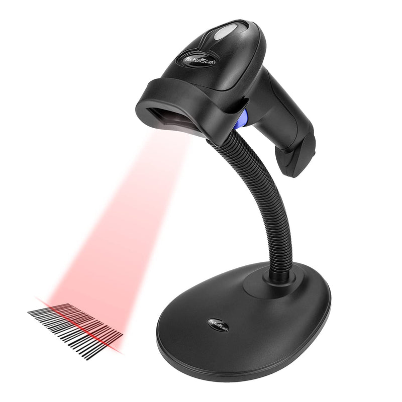NetumScan Bluetooth Barcode Scanner with Stand, 3-in-1 Handheld Automatic 1D Barcode Reader CCD Bar Code Scanner for Computer, Tablet, iPhone, iPad, Android (Bluetooth)