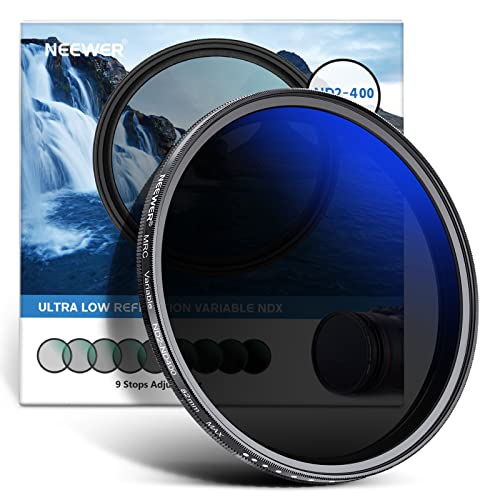 NEEWER 82mm Variable ND Filter ND2-ND400 (1-9 Stops)