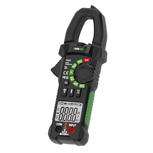 Current Meters, Digital Intelligent Current Clamp AC, 6000 Meter TRMS, with NCV Detection, Resistance, Capacitance, Diode, Measures AC/DC Voltage, Resistance