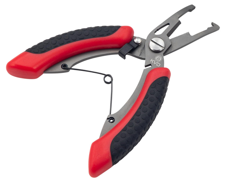 [Australia - AusPower] - Strike King (SRT5KVD) KVD 5 Precision Split Ring Pliers, Red, Dual Injected Combat Grip Handles 