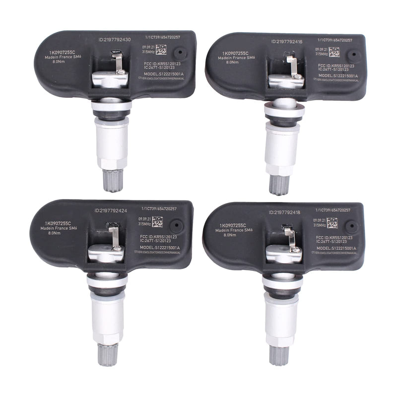 [Australia - AusPower] - NewYall Pack of 4 315MHZ TPMS Tire Pressure Monitoring System Sensor for Tiguan Beetle CC Eos GTI Golf Jetta Passat R32 Rabbit Audi A3 A4/A4 Quattro A5/A5 Quattro S4 S5 Q5 SQ5 