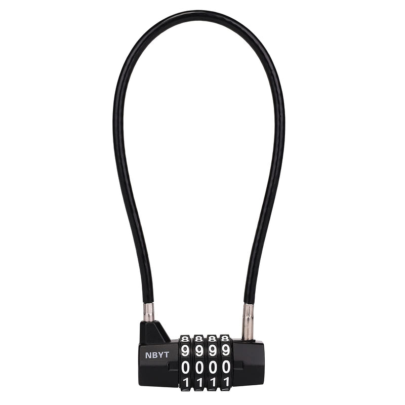 [Australia - AusPower] - Cable Locks with Combination Gate Locks for Metal Fence for Shed Locks for Gates Outdoor Fence Metal Gate Lock Long Combination Lock Cabinet Lock Refrigerator Lock Dumpster Lock Cabinet Padlock. 11"Cable (3/16" Diameter) 