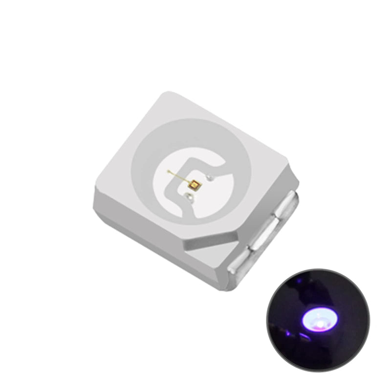 [Australia - AusPower] - 100 Pieces of PLCC-2 Surface Mount LEDs, 3528 Size SMD SMT LED - Purple, 100pcs 