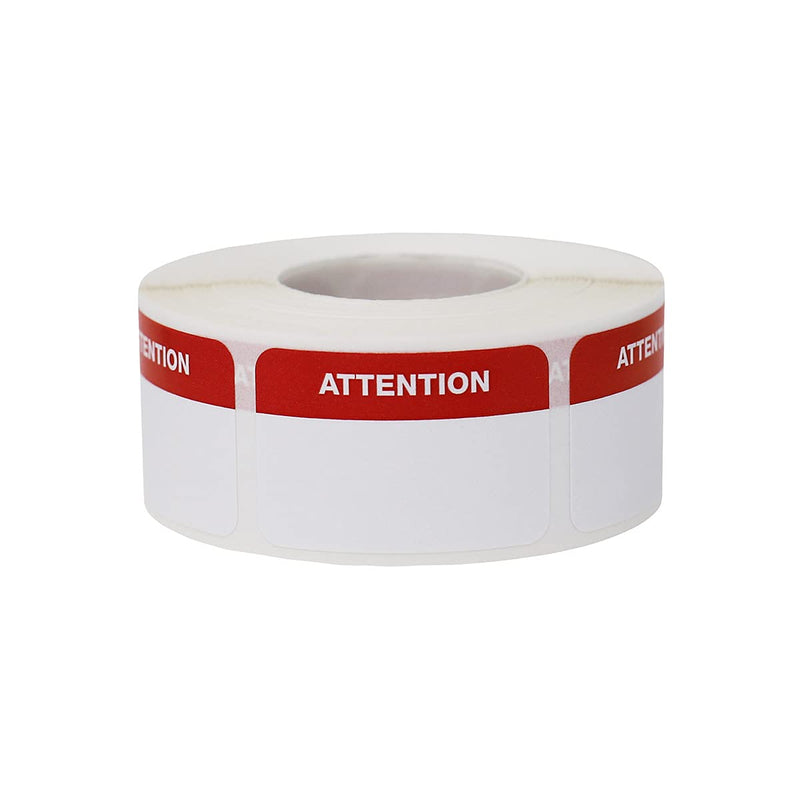 Attention Medical Healthcare Labels, 1 x 1.5 Inch Rectangle, 500 Total Labels