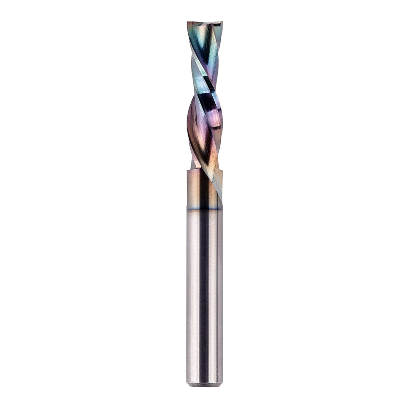 [Australia - AusPower] - SpeTool 1/4 Inch Shank Downcut Spiral Router Bit 1/4 Inch Cutting Diameter 1 inch Cutting Length with Extra Long Life Coating CNC Router Bits End Mill for Woodwork Mortise Slot 1/4" Dia - 1" CL -1/4" Shank DOWN CUT 