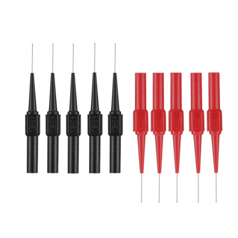 [Australia - AusPower] - YUKIIATIF 10PCS Multimeter Test Lead Extention Back Probes Sharp Needle Micro Pin Stainless Steel for Banana Socket Tester 