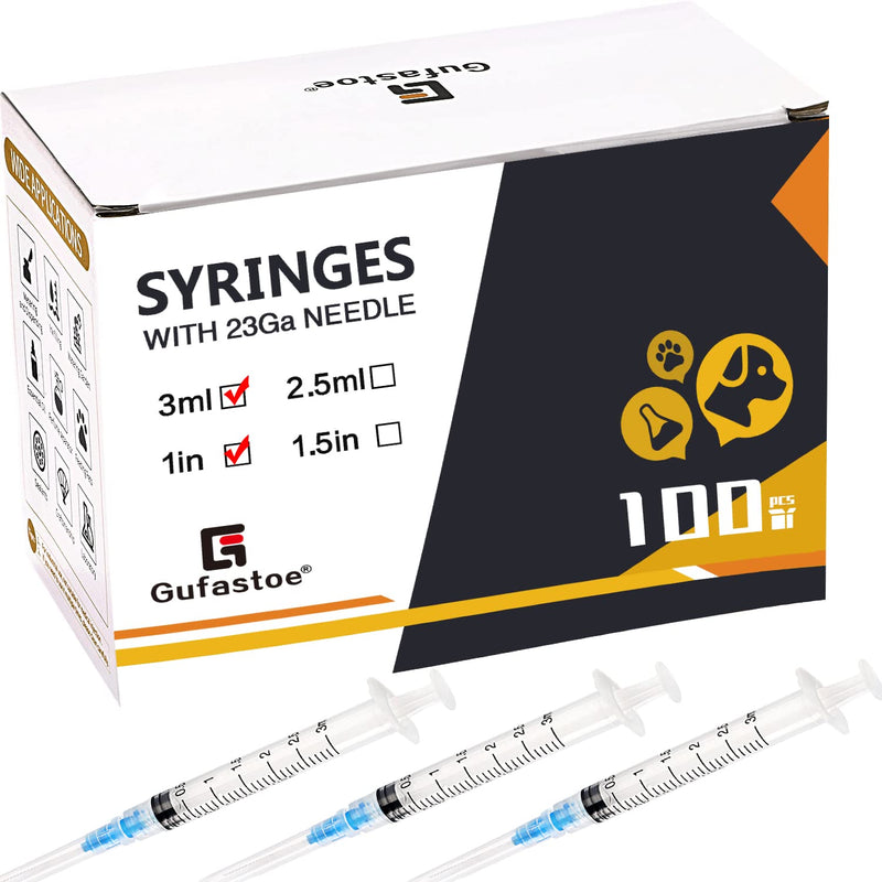 [Australia - AusPower] - 100Pack 3ml/cc with 23 G 1 Safety Individually Wrapped 