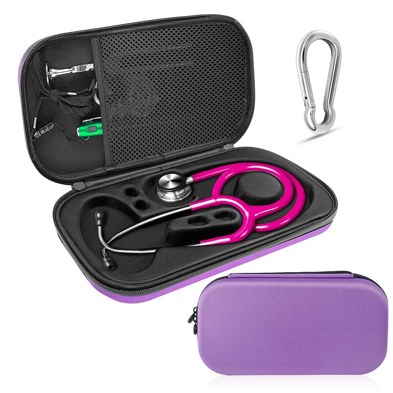 [Australia - AusPower] - Carrying Stethoscope Case,Shockproof Travel Portable Stethoscope Bag Compatible with 3M Littmann Stethoscope Fit for Nurses,Doctor and Medical Students(Purple) Purple 