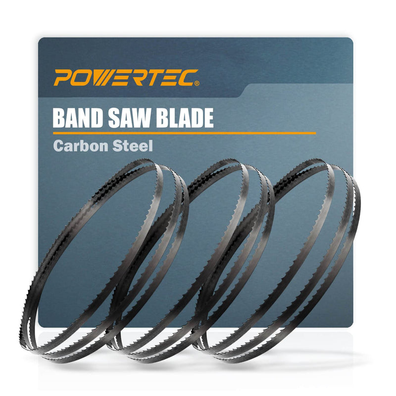 POWERTEC 62 Inch Bandsaw Blades Assortment for Woodworking, Band Saw Blades for POWERTEC, Ryobi, WEN, Grizzly, Skil and Sears Craftsman 9" Band Saw, 3PK (13601) Assortment, 3 PK