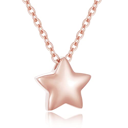 Little Star Cremation Urn Neckalce Small Charm Keepsake Ashes Holder Memorial Jewelry Urn Necklace for Ashes Cremation Jewelry Rose gold