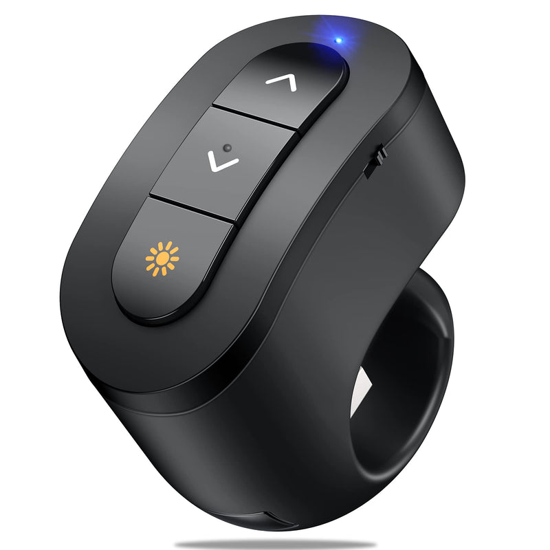 [Australia - AusPower] - Presentation Clicker USB Rechargeable Powerpoint Clicker, Finger Ring RF 2.4GHz Wireless Presenter Remote Clicker for Powerpoint Presentations for Mac Laptop PC 