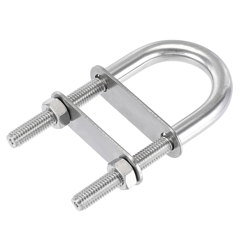 [Australia - AusPower] - uxcell Round U-Bolt 1.38"(35mm) Fit Rod Size 100mm Length 304 Stainless Steel M8 with Nuts, Plates 2 Sets M8x35mmx100mm 