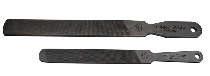 1844 Helko Werk Germany Dual Sided Axe Sharpening Compact & Heavy File Set | Made in Germany C125W2 High Carbon Steel Top Side Single-Cut Bottom Side Double-Cut Sharpening (Compact + Heavy Set) Compact File #22101 + Heavy File #22102 Set