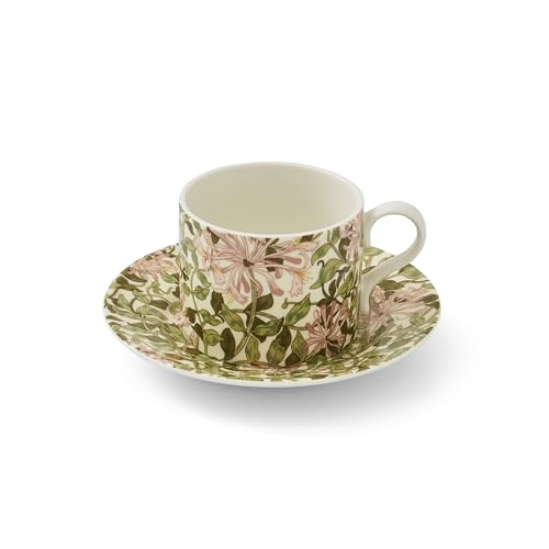 Spode Morris & Co Teacup & Saucer, Honeysuckle