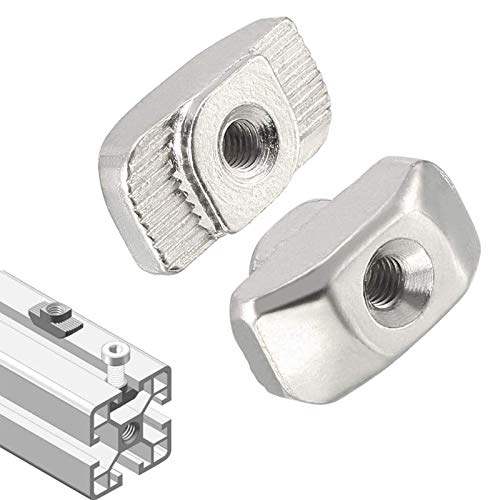 BVO 3030 Series M3 nickel-plated carbon steel T-nuts for aluminum profiles, 100-piece set