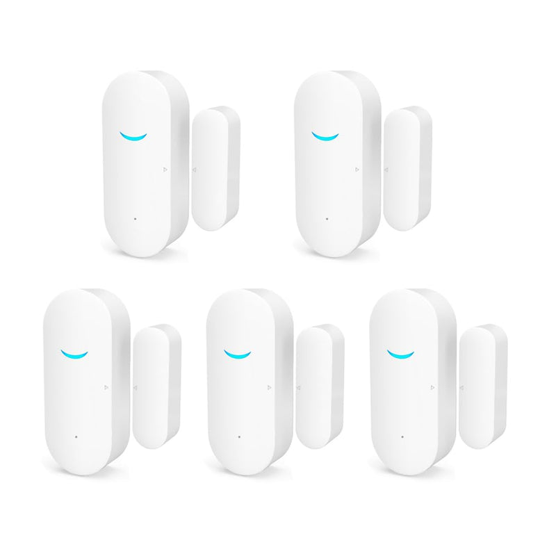 [Australia - AusPower] - 5 Pack WiFi Wireless Door Window Sensor,TUYA Smart Alarm with Free Notification APP Control Home Security Alarm System，Compatible with Alexa Google Assistant 5 
