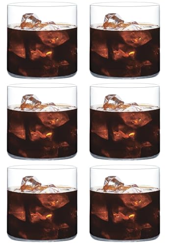 Toyo Sasaki Glass B-09127CS Whiskey Glass, Rock Glass, 12.8 fl oz (355 ml), Set of 6, Usuhari, On the Rock Glass, Shatter-Resistant, Cup, Made in Japan, Dishwasher Safe Transparent 6 Pieces