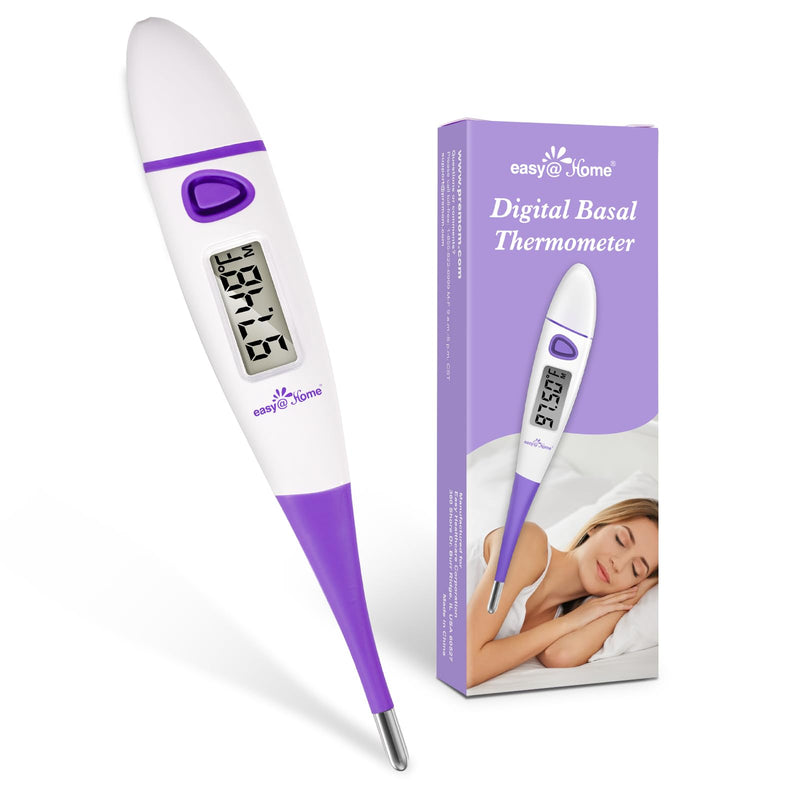 [Australia - AusPower] - Easy@Home Basal Body Thermometer: BBT for Fertility Prediction with Memory Recall- Accurate Digital Basal Thermometer for Temperature Monitoring with Premom App - EBT-018 