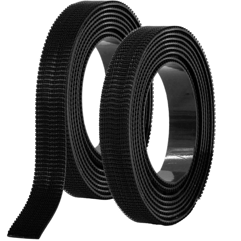 [Australia - AusPower] - Industrial Strength - Black Indoor/Outdoor Adhesive Mounting Tape - Self Mating Reclosable Fastener Compatible with 3M SJ3550 / SJ3560 Dual Lock 10FT X 2 PACK 