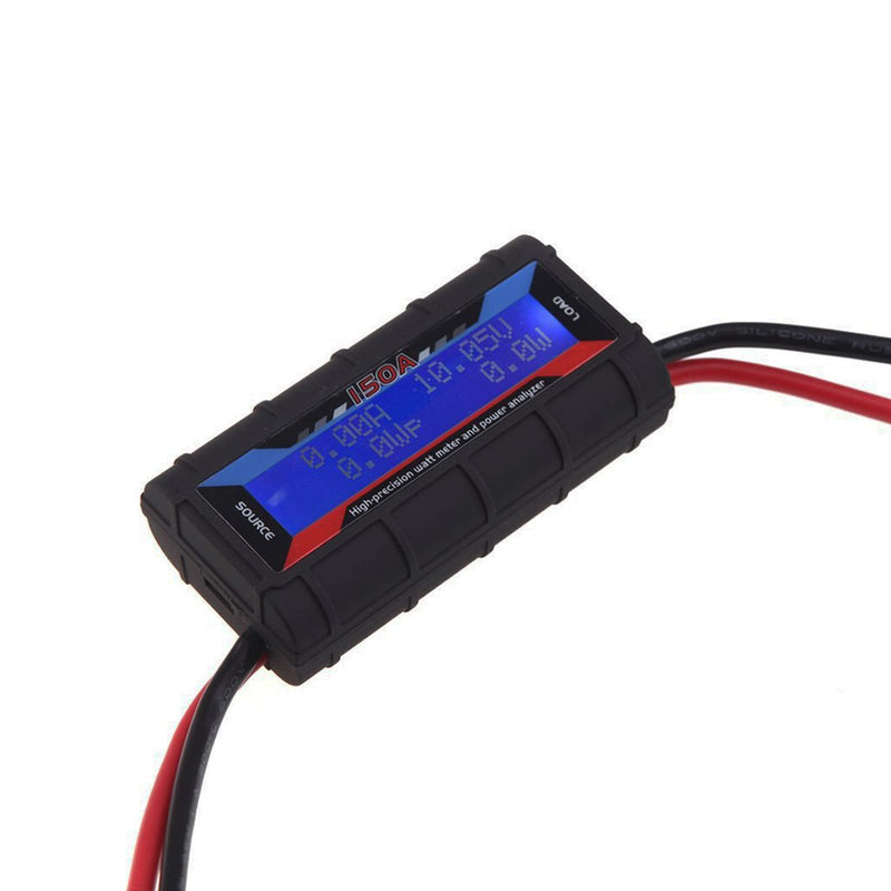 [Australia - AusPower] - 150A RC Watt Meter Analyzer High Precision with Backlight Digital LCD Screen for voltage (V) current (A) Power (W) Charge(Ah) and Energy (Wh) Measurement (150A) -DC 0-60V Volt Amp Wattage Checker 
