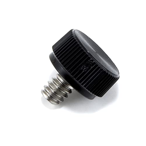 Black stainless steel #6-32 x 3/16 inch thumb screw with round knob by Thumb Screw Depot, 25 pack