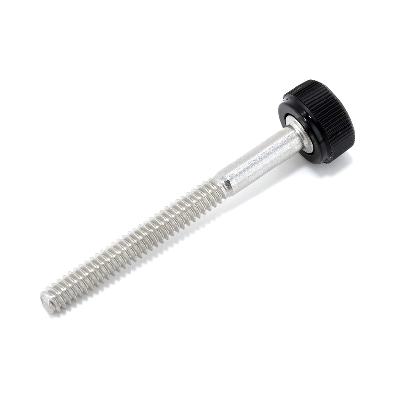 [Australia - AusPower] - #6-32 x 1-1/2" Thumb Screw Stainless Steel - Black Knurled Round Plastic Knob - Standard/Coarse Thread ThumbScrew - Length: 1.500" - Proudly Built in USA - Package of (4) 4 