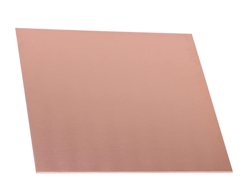 1 Pcs Pure Copper Sheet, 12" x 12", 18 Gauge(1.02mm) Thickness, No Scratches, Protective Film on Both Sides
