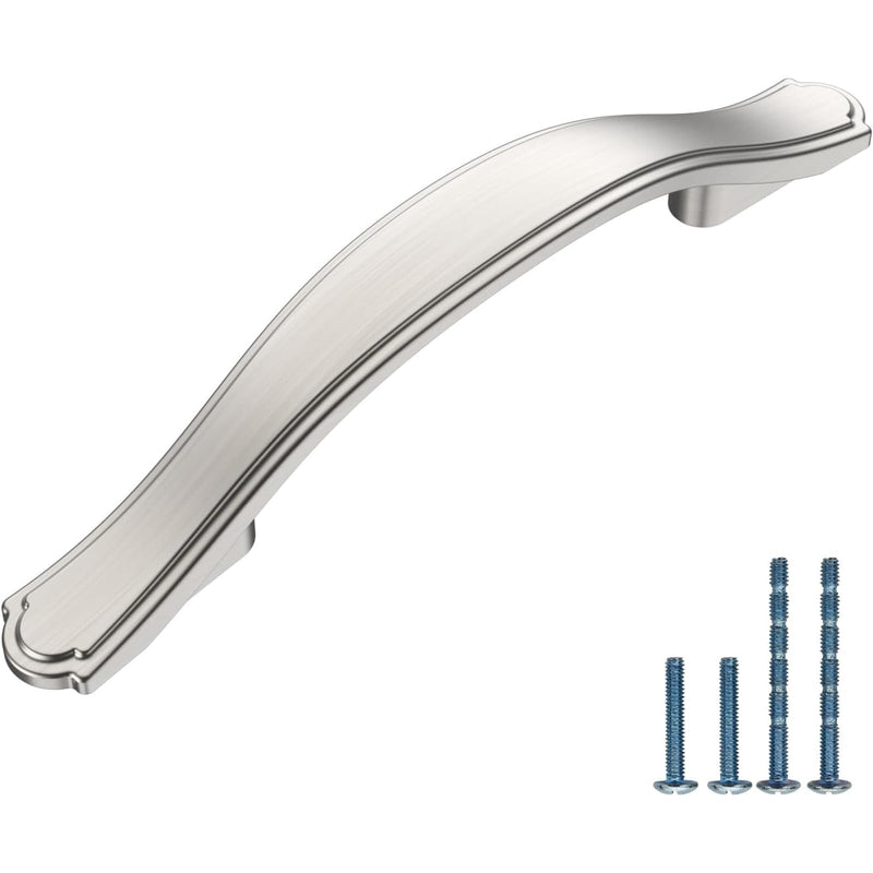 10 Pack Brushed Satin Nickel Kitchen Cabinet Handles Cabinet Pulls 3 inch Hole Center Cabinet Hardware Drawer Handles for Cabinet Dresser and Cupboard AT2792BSN 3 Inch Hole Centers 10 Pack