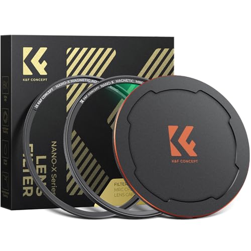 K&F CONCEPT 77mm Magnetic Polarizing Filter + Magnetic Basic Ring + Cap