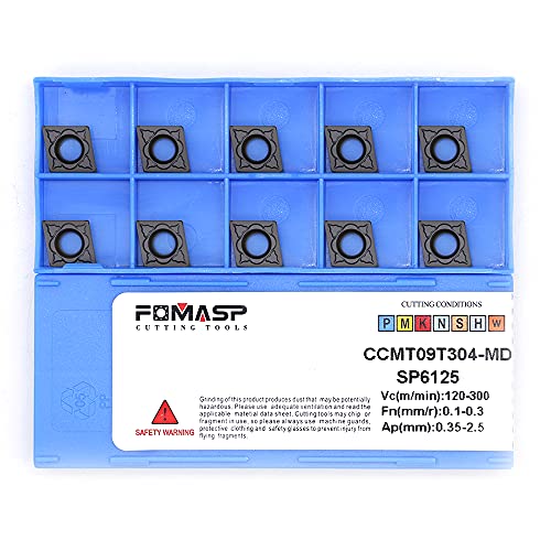 FOMASP CCMT32.51 CCMT09T304-PM carbide turning inserts with PM chip breaker for steel, 10 pieces