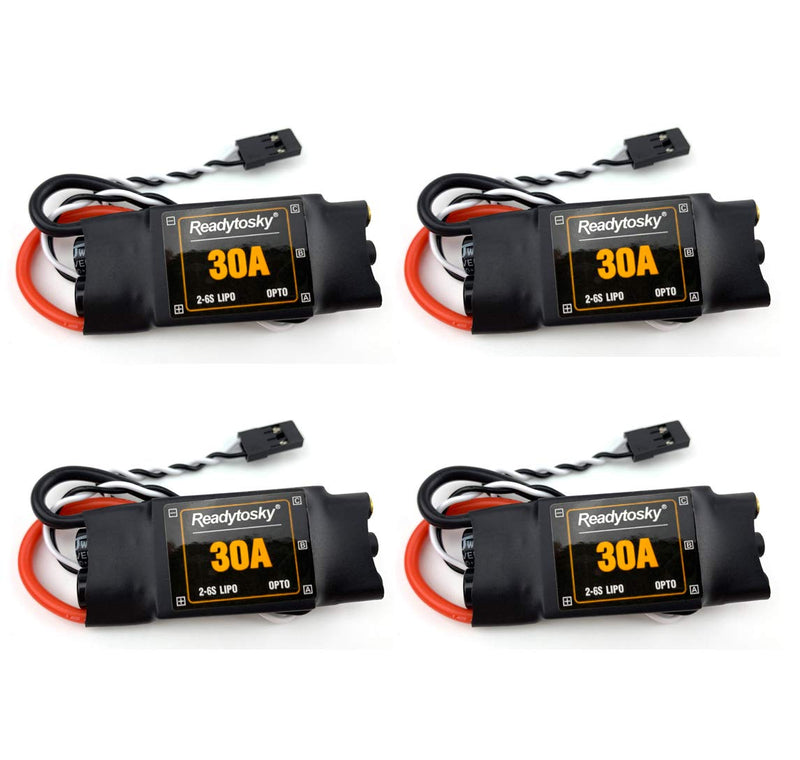 Readytosky 30A ESC 2-6S OPTO Brushless Electronic Speed Controller for F450 S500 ZD550 RC Helicopter Quadcopter(4PCS) 30a Opto Esc 2-6s