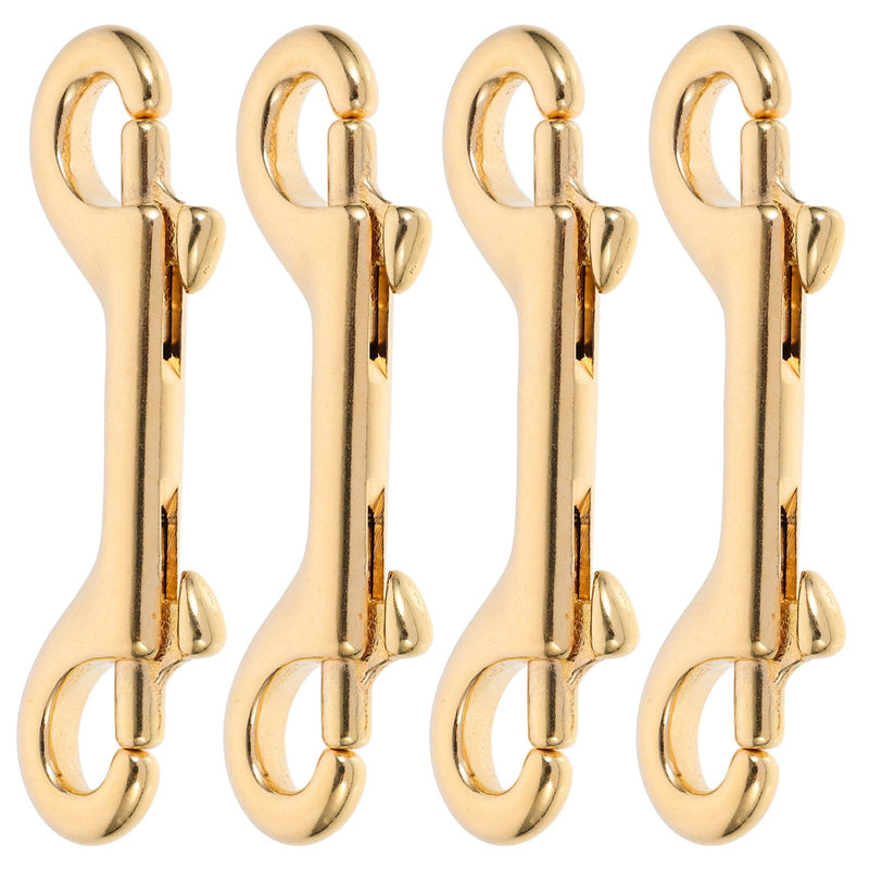 [Australia - AusPower] - iplusmile 4Pcs Double End Snap Hook Bolt, 3.54inch Heavy Brass Snap Bolt Snaps Hook, Multipurpose Double Sided Clips Chain for Diving Pet Luggage Outdoor Mountaineering 